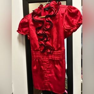 Formal ruffle collar button down shirt